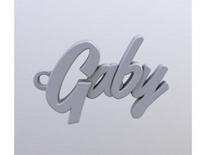 gaby keychain keychains gabriel llavero 3d print model - Mito3D