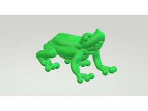 la grenouille 3d de l'impression animal animaux froggy frosch vert 3d print model - Mito3D
