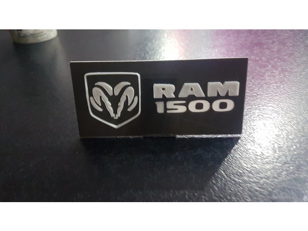 dodge ram 1500-logo-Schild gadgets 3D print model - Mito3D