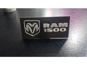 dodge ram 1500 logo signe gadgets 3d print model - Mito3D