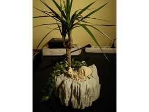 rocky planter decor 3d print model - Mito3D