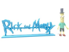 rick morty logo des signes logos 3d print model - Mito3D