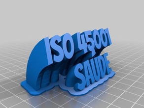 meine angepasste geschwungene 2-Typenschild Zeile text office 3d print model - Mito3D