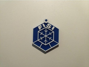 fisi logo Anahtarlık 3d anahtarlıklar kayak spor kış 3d print model - Mito3D