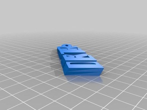 il mio personalizzato iamburnystext nome keyfob portachiavi organizzazione 3d print model - Mito3D