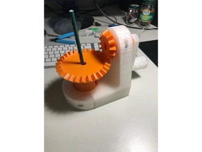 pencil sharpener bevel gear learning gears 3d print model - Mito3D
