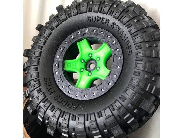 goodsons hobbies 19 de rodas beadlock 07 super 5 2pc rosto rc veículos 12mm hex 22 ascendente axial everest gen7 losi osx10 rc4wd rcscaler scaler caminhão redcat redcatracing scx10 trx4 vaterra 3D print model - Mito3D