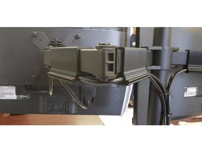 wire management monitor arm computer designspark mount stand 3d print model - Mito3D