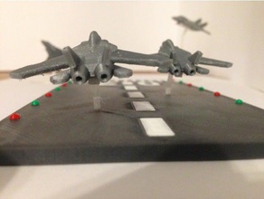 küçük jet uçağı pist inşaat oyuncaklar koleksiyon F11 savaş jetfighter 3d print model - Mito3D