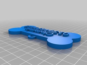 il mio personalizzate pet dog tag a forma di osso allungato animali domestici 3d print model - Mito3D