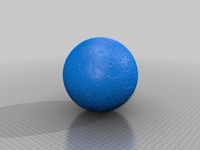 luna aproximate topografya yüz yirmi milyon ölçekli fizik Astronomi dem lola matlab ay rahatlama model güneş sistemi topografik 3d print model - Mito3D