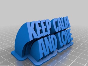 mantener la calma amor personalizado 3d print model - Mito3D