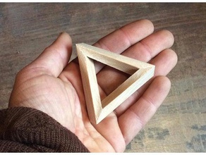 escher style penrose triangles math art illusion optical 3d print model - Mito3D