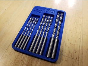 wire drill bit holder tool holders boxes general aviation organizer toolbox 3d print model - Mito3D