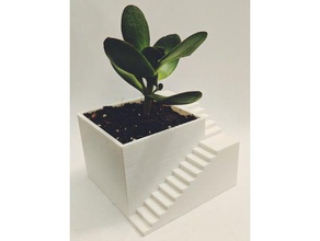 step planter revised outdoor garden 3d print model - Mito3D