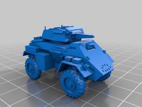 canadense fox carro blindado 1100 escala veículos 15mm chamas da guerra fdw wargame wargaming ww2 3d print model - Mito3D