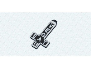 Essen vegan Schlüsselanhänger - Zubehör erstellt von freecad keychain vegana 3d print model - Mito3D