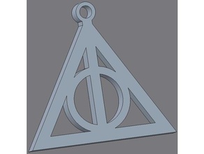 hallows keychain signs logos 3d keychains harry harrypoter harrypotter potter hollow line tryangle voldemort wand 3d print model - Mito3D