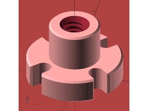 anpassbare Spindel Flansch imperial 3d Drucker Teile acme acme-Gewindespindel acme-Mutter customizer 3d print model - Mito3D