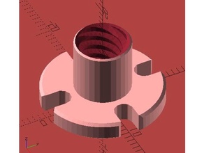 anpassbare Spindel-Flansch Metrisch 3d Drucker Teile acme-Gewindespindel acme-Mutter customizer parametric 3d print model - Mito3D