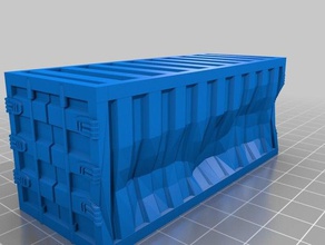 gaslands damaged shipping container toy & game accessories 3d print model - Mito3D