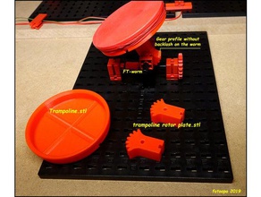 Trampolin rotor plate fischertechnik Teile fotoopa Gang makergear 3d print model - Mito3D