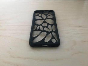 flexible voronoi iphone 78 case mobile filament 7 8 ninjaflex design 3d print model - Mito3D