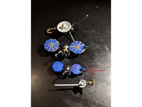 mars insight lander earrings small 3d print model - Mito3D