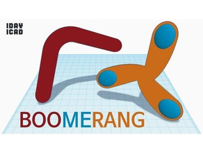 1día 1cad boomerang los juguetes juegos 1day1cad fresco diseño bonito 3d print model - Mito3D