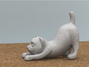 stretching cat animals 3d print model - Mito3D