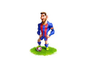 messi bust people football lionel soccer 3d print model - Mito3D