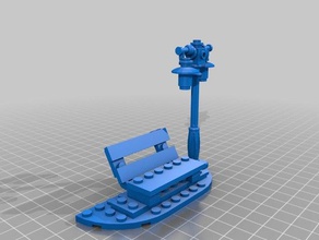 lego bench lamp post Bau Spielzeug 3d print model - Mito3D
