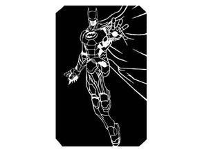 iron batman stencil 2d art dc comics ironman 3d print model - Mito3D
