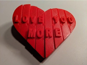 articulated heart love you more toys games flexi 3d print model - Mito3D