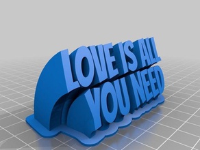 l'amour tout ce que vous devez bureau de personnalisé 3d print model - Mito3D