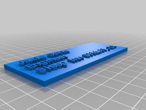 il mio personalizzato targhetta altri 3d print model - Mito3D
