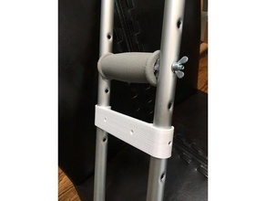 crutch mounting bracket household crutches holder 3d print model - Mito3D