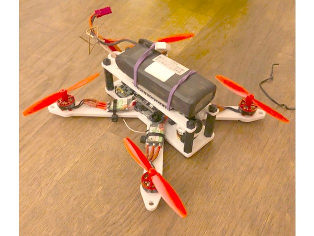 120mm mikro Mars mercurian quadcopter çerçeve araç 1104 fırçasız motor 3D print model - Mito3D