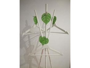 ikea ekrar coat hanger leaf decor green leaves spring 3d print model - Mito3D
