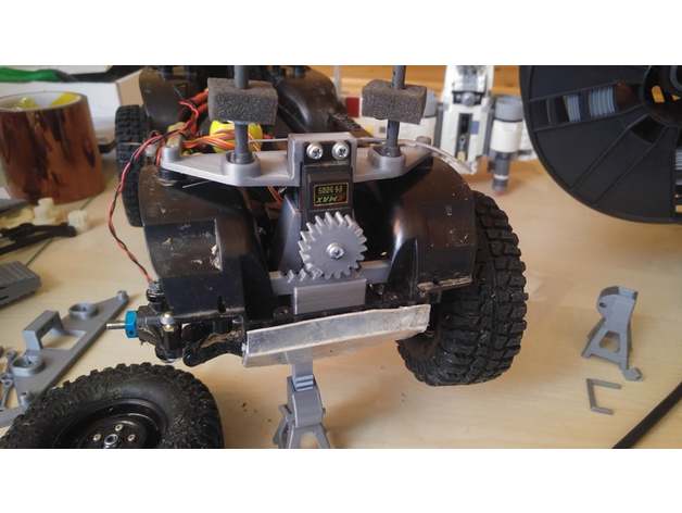 tamiya cc-01 rack steering v1 rc vehicles front servo mod pinion scale model cc01 3D print model - Mito3D