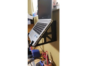 folding laptop wall mount 3d printing bracket 3d print model - Mito3D