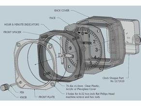 la seconde guerre mondiale le style de l'altimètre l'horloge bureau 3d print model - Mito3D