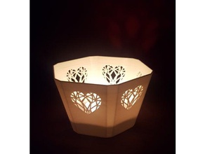 il giorno di san valentino a forma cuore candela titolare arredamento 3d print model - Mito3D
