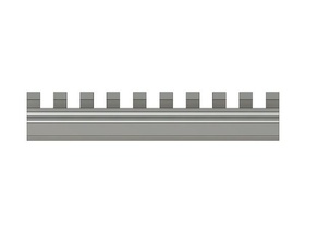 nerf picatinny rail adaptador brinquedos jogos 3d print model - Mito3D