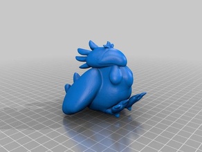 fat chocobo giochi 3d print model - Mito3D