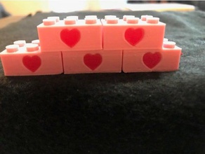 heart block construction toys 3d print model - Mito3D