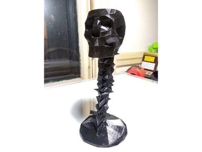 low polygon skull chalice kitchen dining art cup lowpoly lowpolygon spine 3d print model - Mito3D