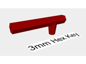 hex t-Griffe tools creality ender 3 hand-Werkzeuge hex-Schlüssel Sechskantschlüssel Schraubenschlüssel 3d print model - Mito3D
