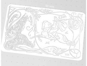 odin fenrir norse god monster 2d art gods mythology viking 3d print model - Mito3D