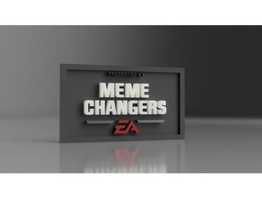 ea meme changers keychain video games 3d print model - Mito3D